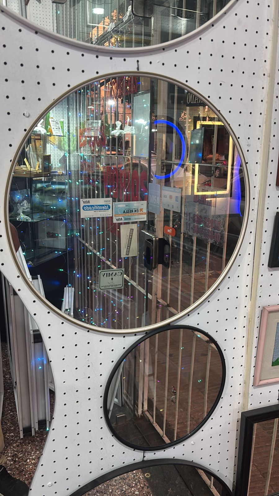 Espejo Redondo con Marco de PVC Color a Elección 50 cm de Diámetro