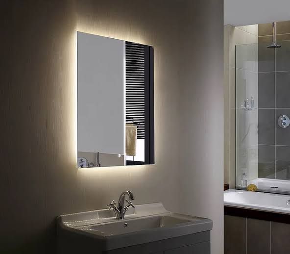 Espejo con luz calidao fria led y interruptor de apagado 60x80